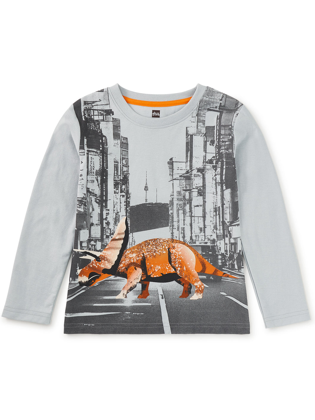 Tea Collection Long Sleeve Graphic Tee - Dino in Seoul
