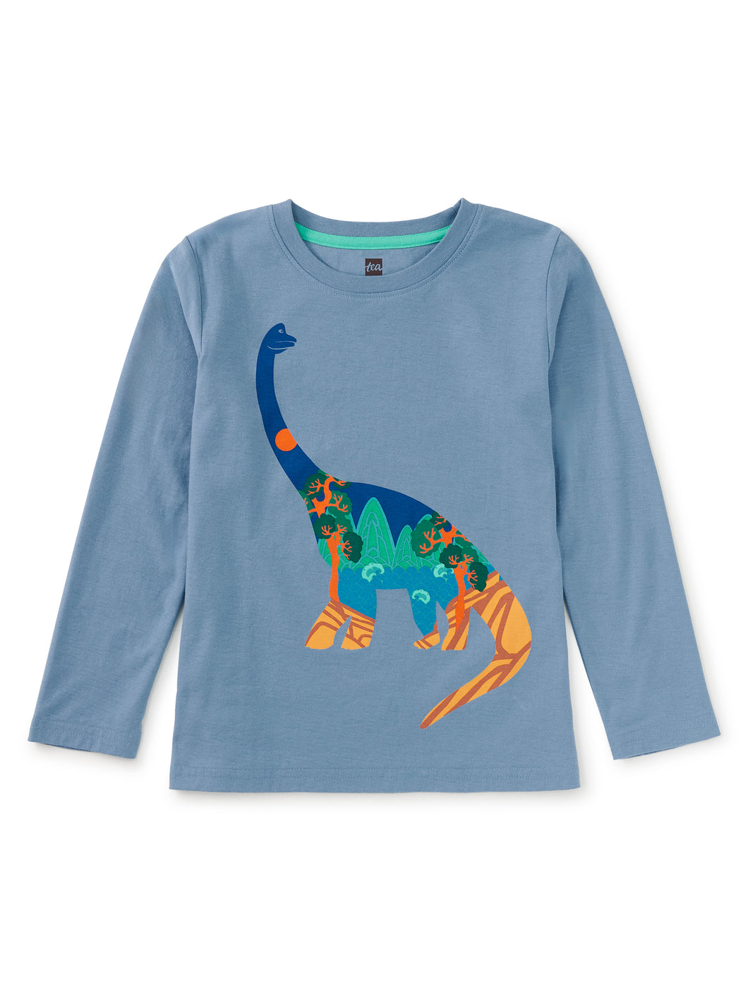 Tea Collection Long Sleeve Graphic Baby Tee - Korea in a Dino
