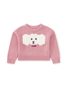Tea Collection Fluffy Puppy Baby Sweater - Hydrangea
