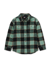 Load image into Gallery viewer, Tea Collection Flannel Button Up Shirt - Forest Plaid
