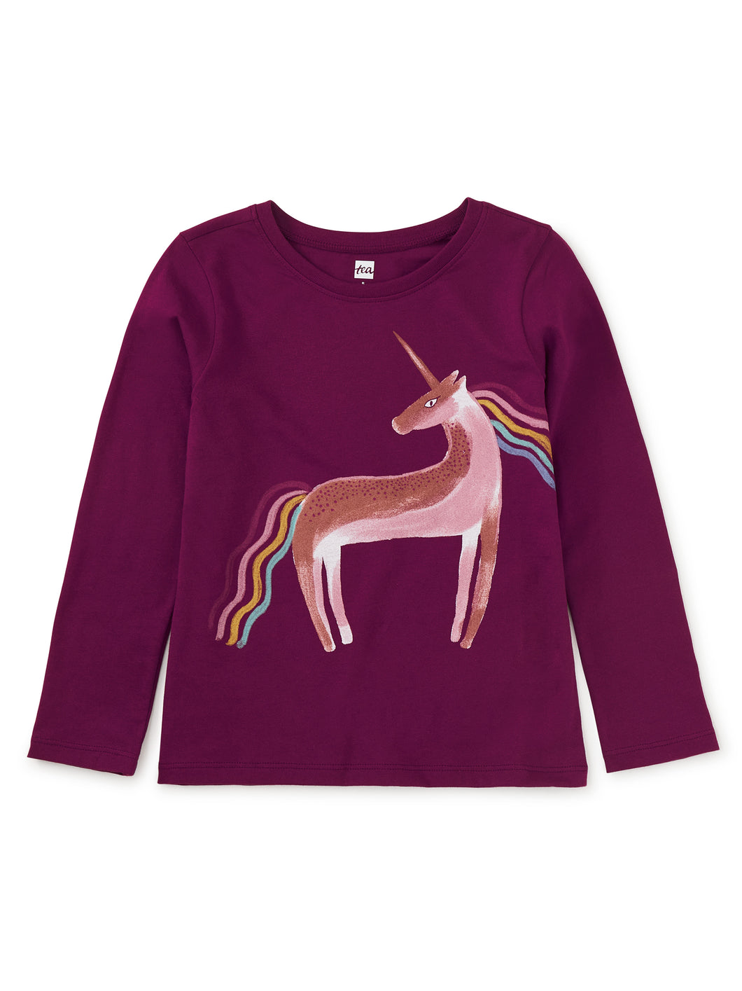 Tea Collection Long Sleeve Graphic Tee - Rainbow Unicorn