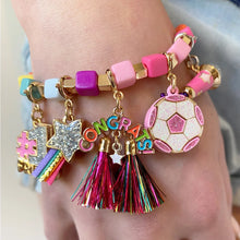Load image into Gallery viewer, Charm It - Gold Glitter Soccer Ball Charm
