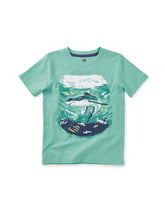 Load image into Gallery viewer, Tea Collection Shark Scene Graphic Tee - Cascade
