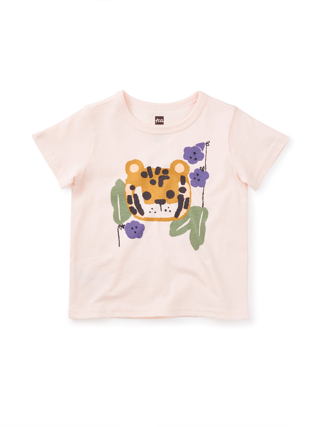 Tea Collection Jaguar Baby Tee- Creole Pink