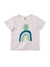 Load image into Gallery viewer, Tea Collection Rainbow Frog Baby Tee- Light Grey
