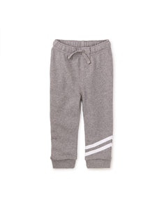 Tea Collection Baby Speedy Striped Joggers - Heather Grey