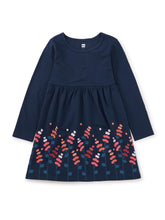 Load image into Gallery viewer, Tea Collection Floral Skirted Dress - Whale Blue
