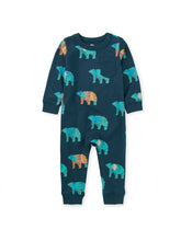 Load image into Gallery viewer, Tea Collection Long Sleeve Pocket Baby Romper - Bears
