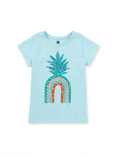 Load image into Gallery viewer, Tea Collection Rainbow Pineapple Graphic Tee - Sky
