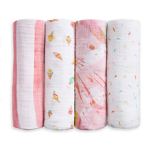 Load image into Gallery viewer, Aden + Anais Cotton Muslin Swaddle 4-Pack
