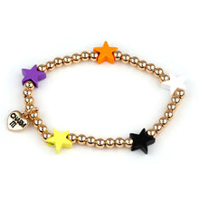 Load image into Gallery viewer, Charm It - Gold Halloween Stretch Bead Bracelet
