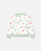 Load image into Gallery viewer, Deux Par Deux Retro Floral Sweater - Sage Green
