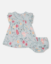 Load image into Gallery viewer, NEW! Deux Par Deux Baby Dress and Bloomers Set - Printed Flowers
