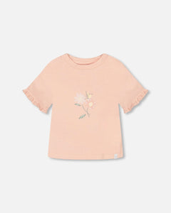 NEW! Deux Par Deux Printed Shirt - Blush Pink