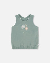 Load image into Gallery viewer, NEW! Deux Par Deux Printed Tank Top - Olive Green
