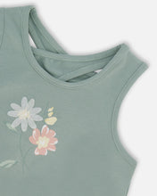 Load image into Gallery viewer, NEW! Deux Par Deux Printed Tank Top - Olive Green
