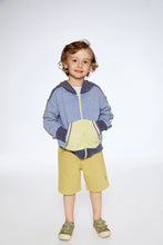 Load image into Gallery viewer, NEW! Deux Par Deux French Terry Hoodie - Blue and Lime
