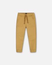 Load image into Gallery viewer, NEW! Deux Par Deux Baby Stretch Twill Jogger - Beige Gold
