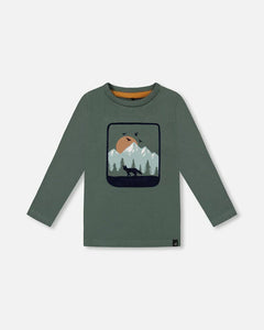 Deux Par Deux Long Sleeve T-Shirt - Forest Green