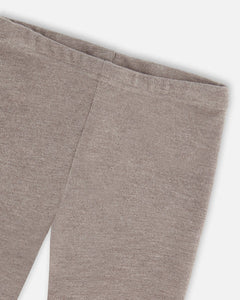 Deux Par Deux Rib Leggings - Grey Mix