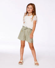Load image into Gallery viewer, Deux Par Deux Linen Shorts - Green &amp; White Striped
