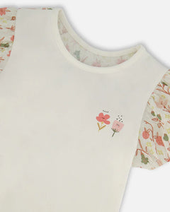 Deux Par Deux Puff Sleeve Top - Off White