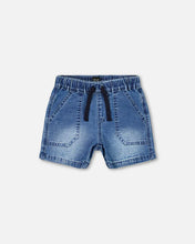 Load image into Gallery viewer, Deux Par Deux Denim Shorts - Dark Blue
