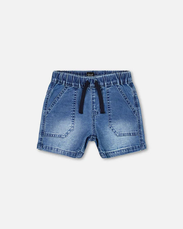 Deux Par Deux Denim Shorts - Dark Blue