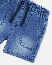 Load image into Gallery viewer, Deux Par Deux Denim Shorts - Dark Blue
