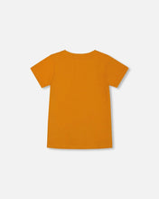 Load image into Gallery viewer, Deux Par Deux Graphic Tee - Orange &amp; Blue Scooter
