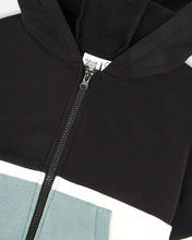 Load image into Gallery viewer, Deux Par Deux French Terry Hoodie - Anthracite &amp; Teal
