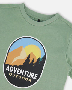 Deux Par Deux Graphic Tee - Sage Mountains