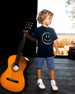 Deux Par Deux Graphic Tee - Smiling Navy