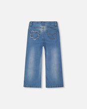 Load image into Gallery viewer, Deux Par Deux Wide Leg Jeans - Light Blue Denim
