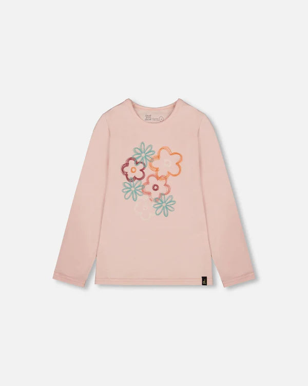 Deux Par Deux Long Sleeve Tee - Lotus Pink