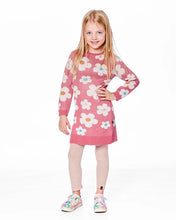 Load image into Gallery viewer, Deux Par Deux Knitted Dress - Flower Jacquard

