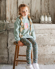 Load image into Gallery viewer, Deux Par Deux Floral Leggings - Dark Green

