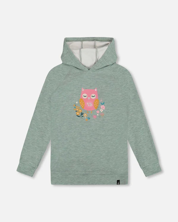 Deux Par Deux Hooded Tunic - Sage Green
