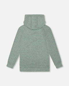 Deux Par Deux Hooded Tunic - Sage Green