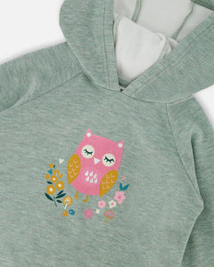 Deux Par Deux Hooded Tunic - Sage Green