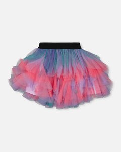 Deux Par Deux Layered Mesh Skirt - Multicolour
