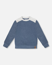 Load image into Gallery viewer, Deux Par Deux Long Sleeve Top - Navy Blue
