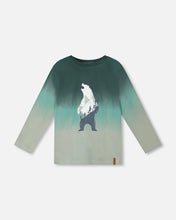Load image into Gallery viewer, Deux Par Deux Long Sleeve Tee - Bottle Green Gradient
