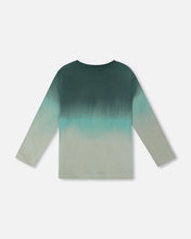Load image into Gallery viewer, Deux Par Deux Long Sleeve Tee - Bottle Green Gradient
