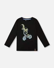 Load image into Gallery viewer, Deux Par Deux Long Sleeve Tee - Anthracite Black
