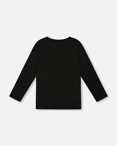 Deux Par Deux Long Sleeve Tee - Anthracite Black