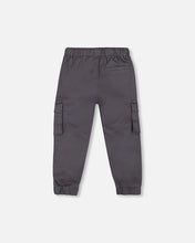 Load image into Gallery viewer, Deux Par Deux Cargo Pocket Joggers - Dark Grey Blue
