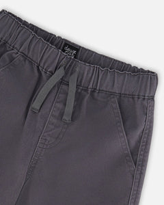 Deux Par Deux Cargo Pocket Joggers - Dark Grey Blue