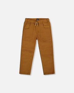 Deux Par Deux Patch Pocket Joggers - Bronze Brown