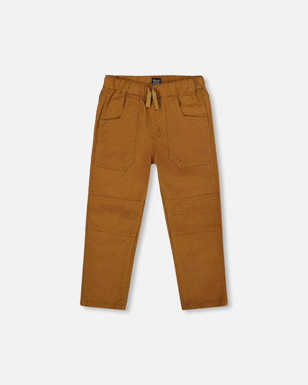 Deux Par Deux Patch Pocket Joggers - Bronze Brown